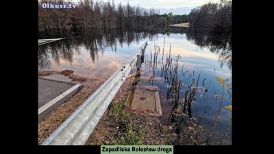 Zatopiona droga Bolesław-Bukowno