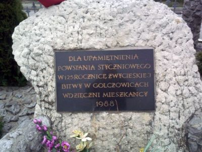 Miejsce pamięci w pobliżu ujścia Sączenicy do Białej Przemszy w Golczowicach