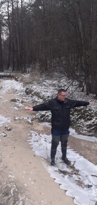 Rzeka Sztoła całkowicie sucha – styczeń 2022